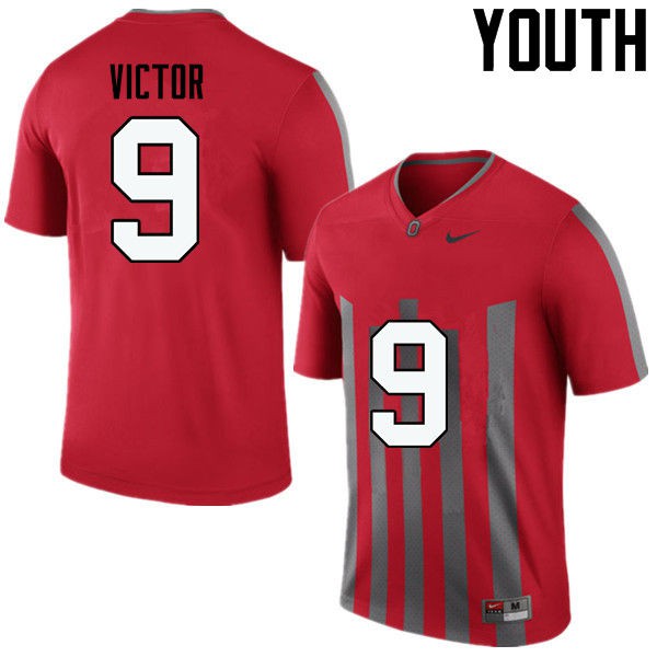 Ohio State Buckeyes #9 Binjimen Victor Youth Stitched Jersey Throwback